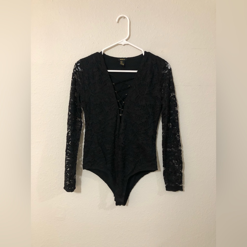 NWOT Black Lace Bodysuit